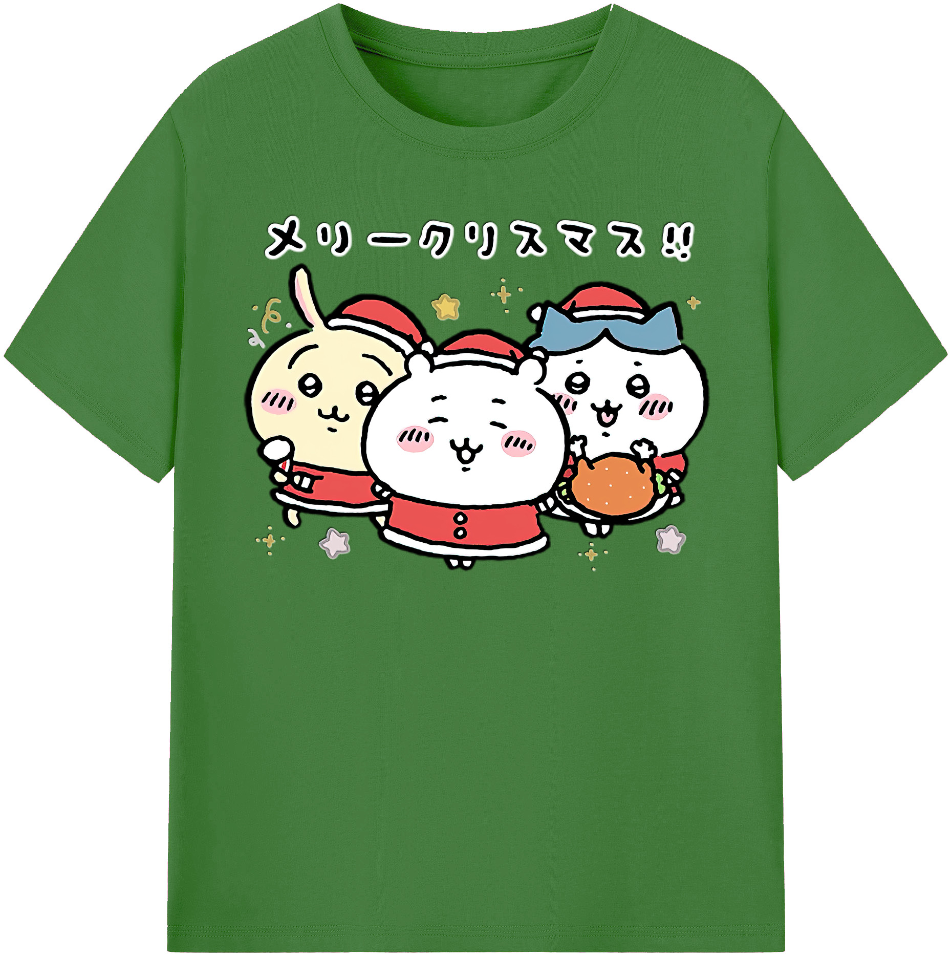 （画像用） ちいかわ ハチワレ Chii-kawa hachiware レディースカジュアルプリントTシャツ（綿100％）